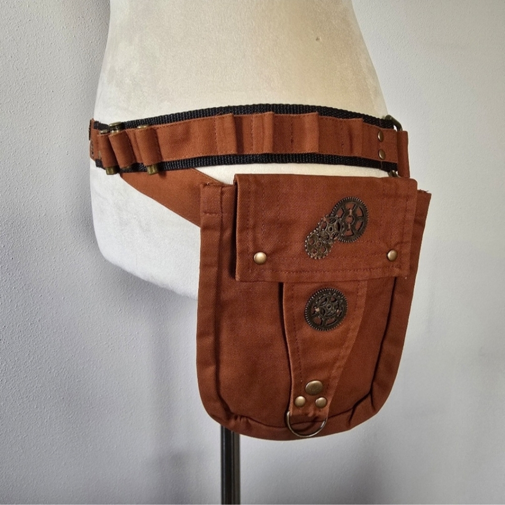 Steampunk Waist Bag With Adjustable Belt